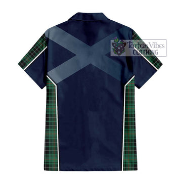 MacAulay Hunting Ancient Tartan Short Sleeve Button Shirt with Family Crest and Lion Rampant Vibes Sport Style