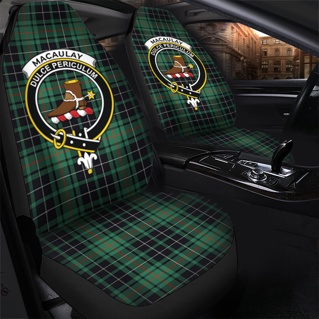 MacAulay Hunting Ancient Tartan Car Seat Cover with Family Crest - Tartanvibesclothing