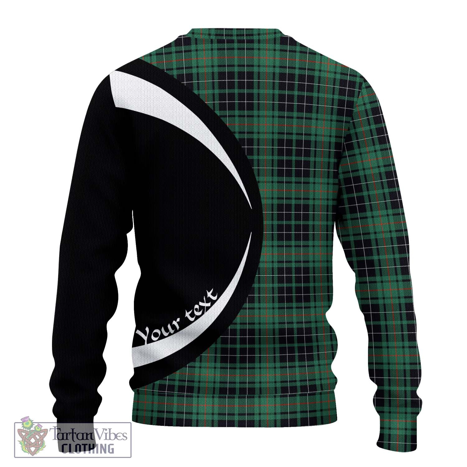 Tartan Vibes Clothing MacAulay Hunting Ancient Tartan Knitted Sweater with Family Crest Circle Style