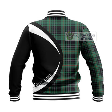 MacAulay Hunting Ancient Tartan Baseball Jacket with Family Crest Circle Style