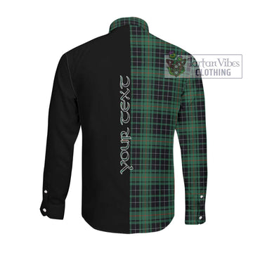 MacAulay Hunting Ancient Tartan Long Sleeve Button Shirt with Family Crest and Half Of Me Style