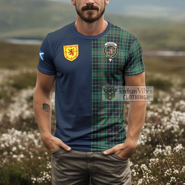 MacAulay Hunting Ancient Tartan T-Shirt Alba with Scottish Lion Royal Arm Half Style