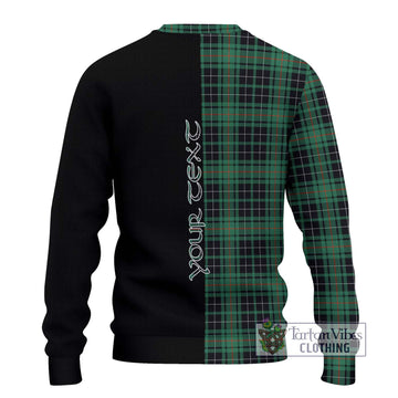 MacAulay Hunting Ancient Tartan Knitted Sweater with Family Crest and Half Of Me Style