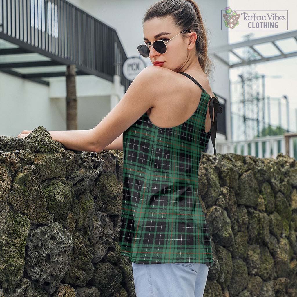 Tartan Vibes Clothing MacAulay Hunting Ancient Tartan Loose Halter Neck Camisole