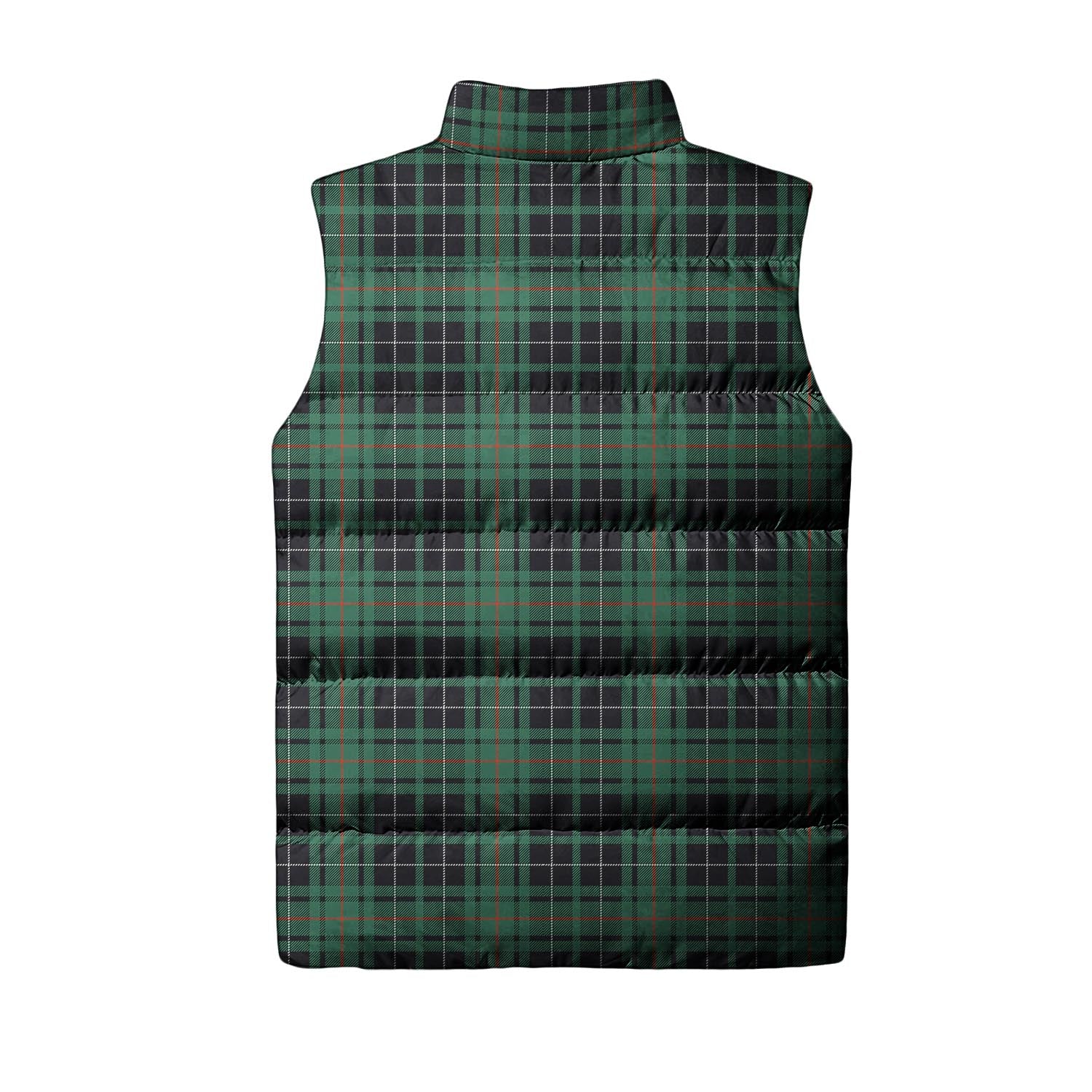 MacAulay Hunting Ancient Tartan Sleeveless Puffer Jacket with Family Crest - Tartanvibesclothing