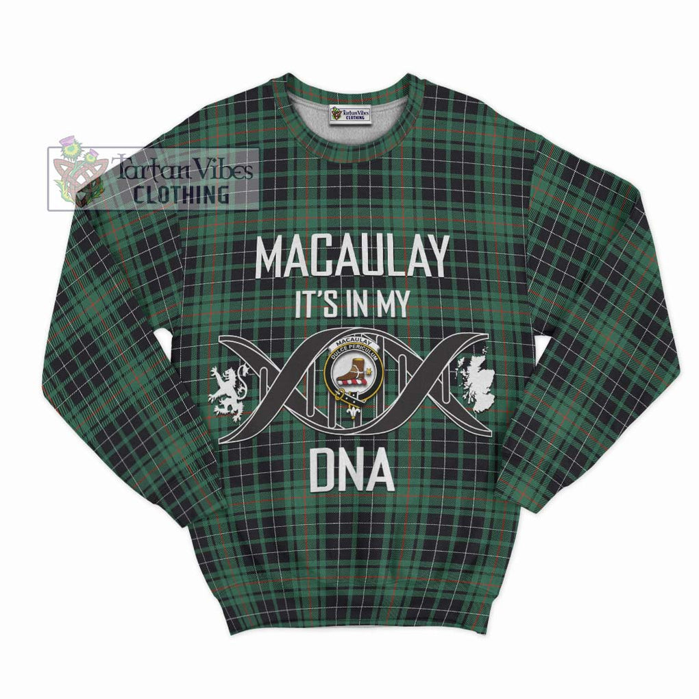 MacAulay Hunting Ancient Tartan Sweatshirt with Family Crest DNA In Me Style - Tartanvibesclothing Shop