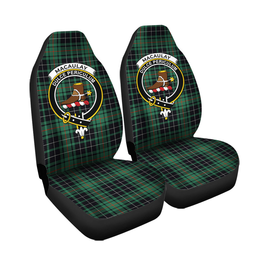 MacAulay Hunting Ancient Tartan Car Seat Cover with Family Crest - Tartanvibesclothing