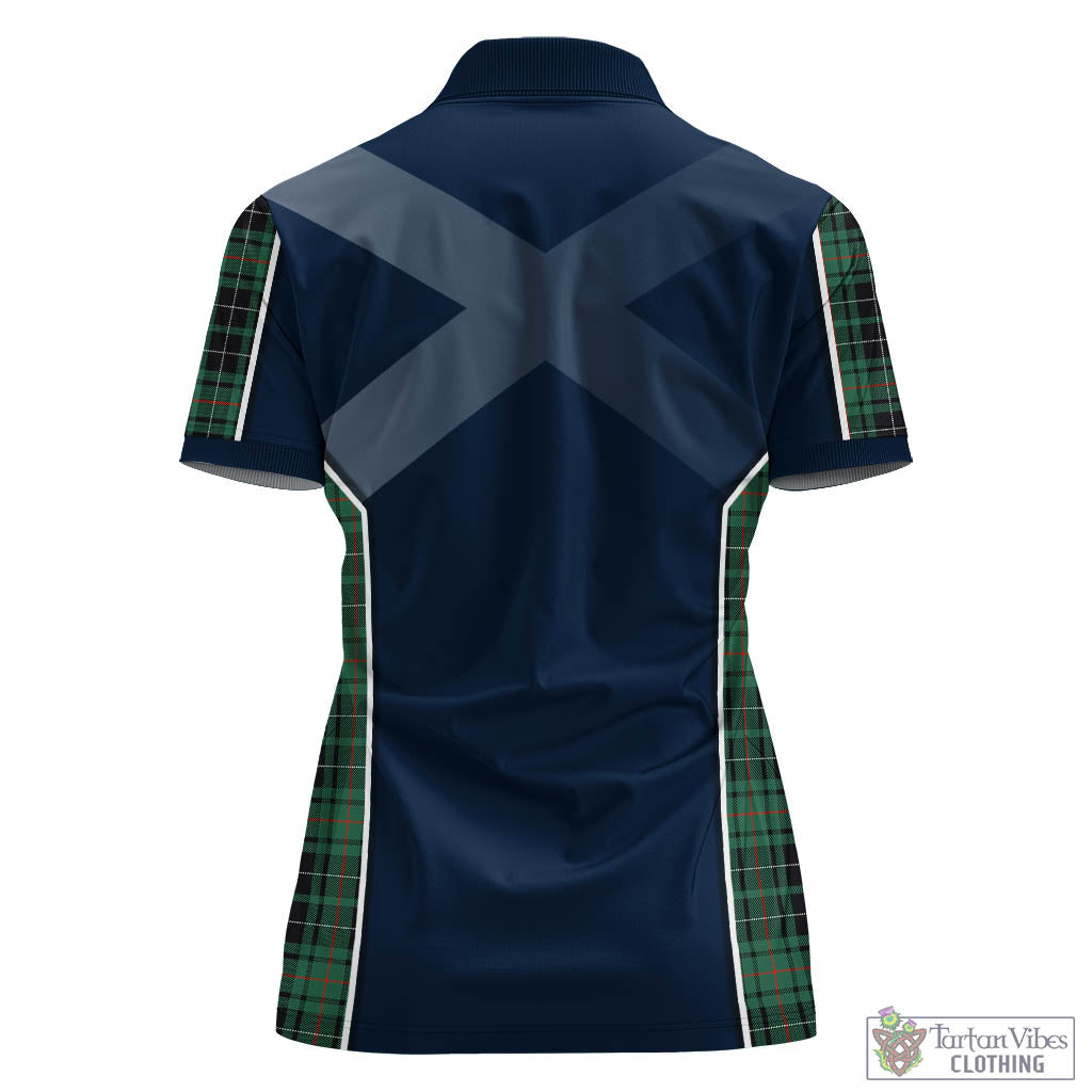 Tartan Vibes Clothing MacAulay Hunting Ancient Tartan Women's Polo Shirt with Family Crest and Lion Rampant Vibes Sport Style