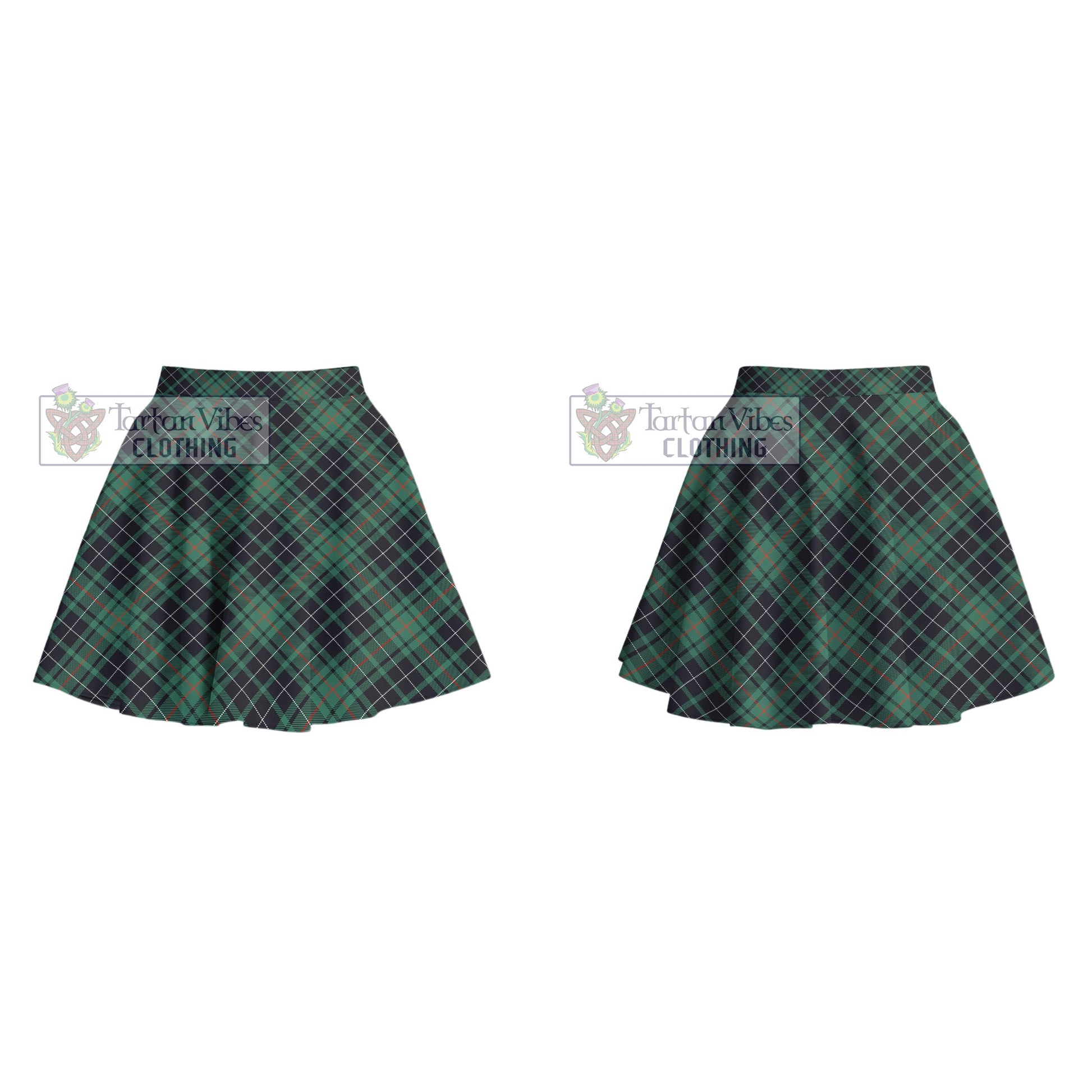 Tartan Vibes Clothing MacAulay Hunting Ancient Tartan Women's Plated Mini Skirt