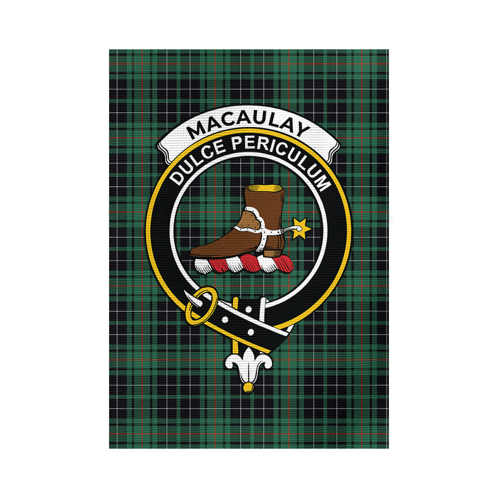 macaulay-hunting-ancient-tartan-flag-with-family-crest