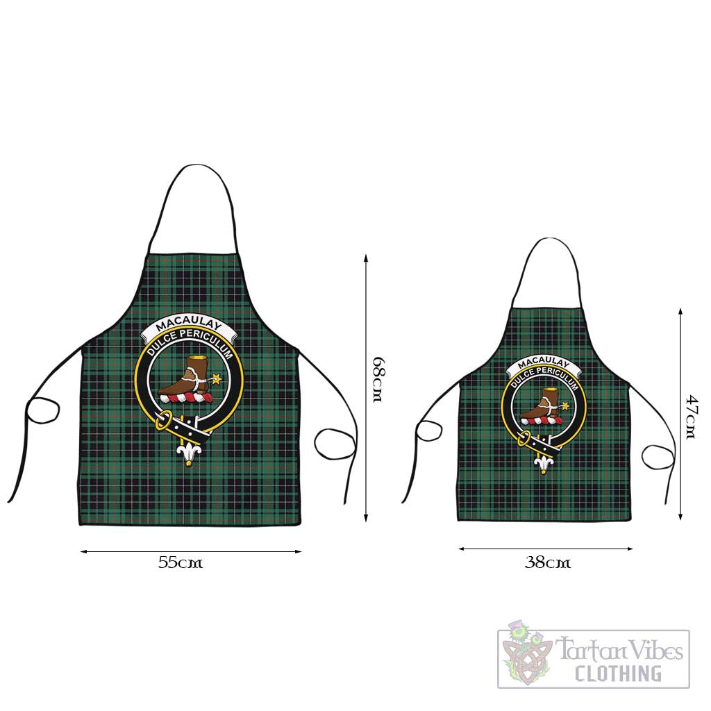 Tartan Vibes Clothing MacAulay Hunting Ancient Tartan Apron with Family Crest