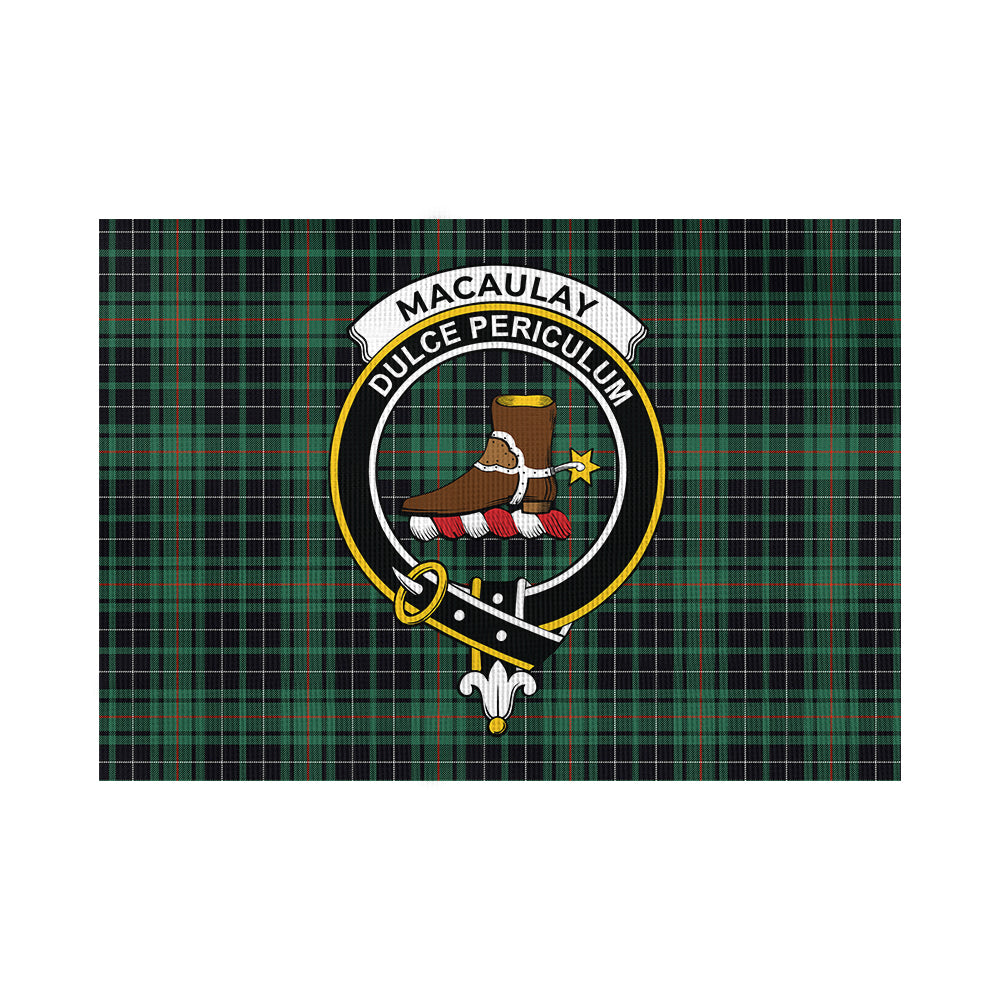 macaulay-hunting-ancient-tartan-flag-with-family-crest