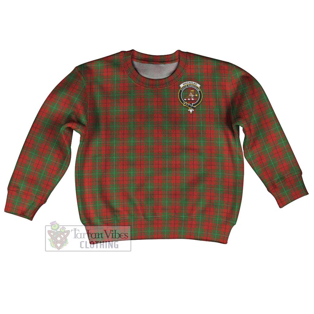 MacAulay (MacAuley) Tartan Kid Ugly Sweater with Family Crest Kid - Tartan Vibes Clothing