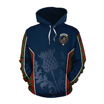 MacAulay (MacAuley) Tartan Cotton Hoodie with Family Crest and Scottish Thistle Vibes Sport Style