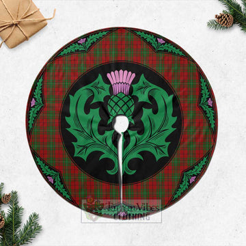 MacAulay (MacAuley) Tartan Christmas Tree Skirt Scottish Thistle Style