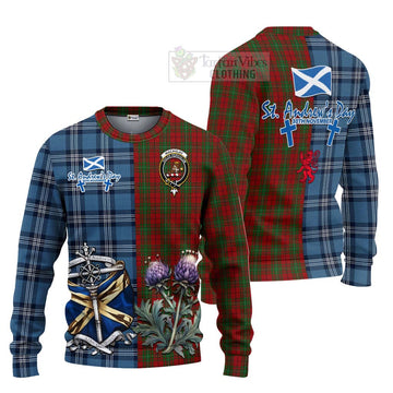 MacAulay (MacAuley) Tartan Knitted Sweater Happy St. Andrew's Day Half Tartan Style