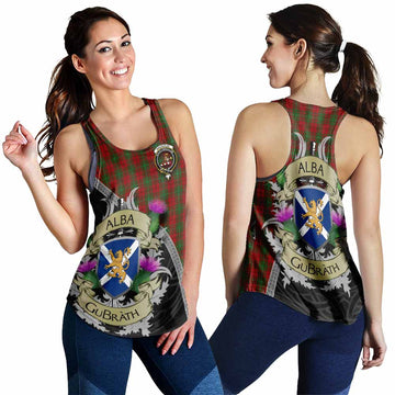 MacAulay (MacAuley) Tartan Family Crest Women's Racerback Tanks Lion Rampant Royal Thistle Shield Celtic Inspired 4XL - Tartan Vibes Clothing