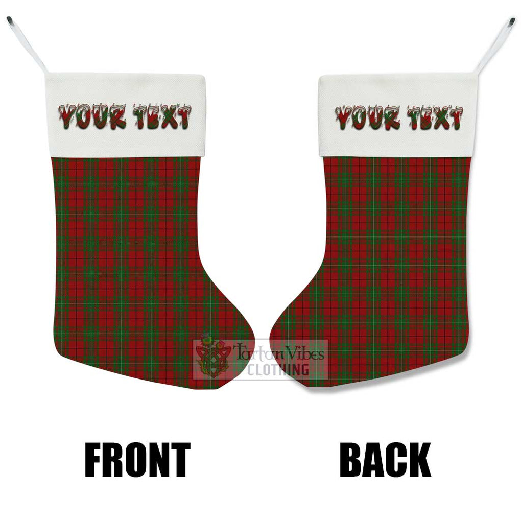 Tartan Vibes Clothing MacAulay (MacAuley) Tartan Christmas Stocking with Personalized Text