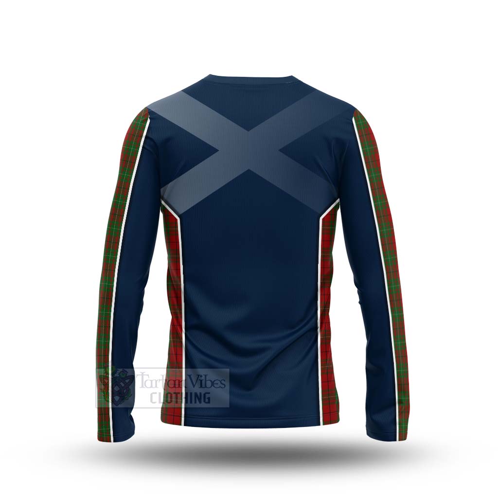 Tartan Vibes Clothing MacAulay (MacAuley) Tartan Long Sleeve T-Shirt with Family Crest and Scottish Thistle Vibes Sport Style