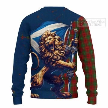 MacAulay (MacAuley) Tartan Family Crest Knitted Sweater with Scottish Majestic Lion