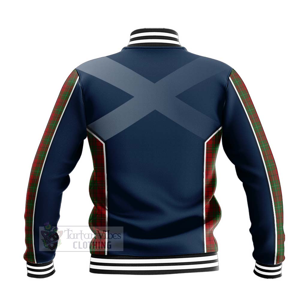 Tartan Vibes Clothing MacAulay (MacAuley) Tartan Baseball Jacket with Family Crest and Scottish Thistle Vibes Sport Style