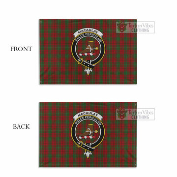 MacAulay (MacAuley) Tartan House Flag with Family Crest