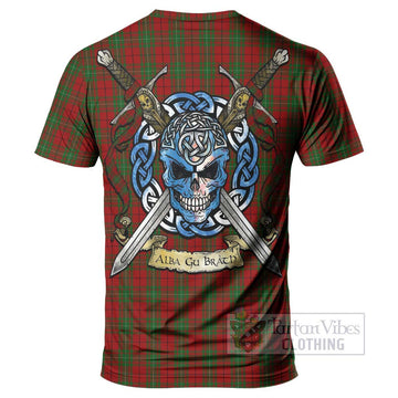 MacAulay (MacAuley) Tartan T-Shirt with Family Crest Celtic Skull Style