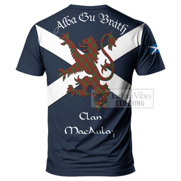 MacAulay (MacAuley) Tartan Lion Rampant T-Shirt Proudly Display Your Heritage with Alba Gu Brath and Clan Name