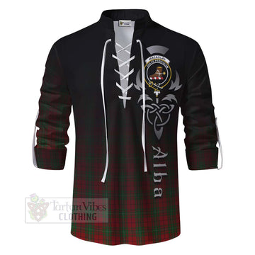 MacAulay (MacAuley) Tartan Ghillie Kilt Shirt Featuring Alba Gu Brath Family Crest Celtic Inspired