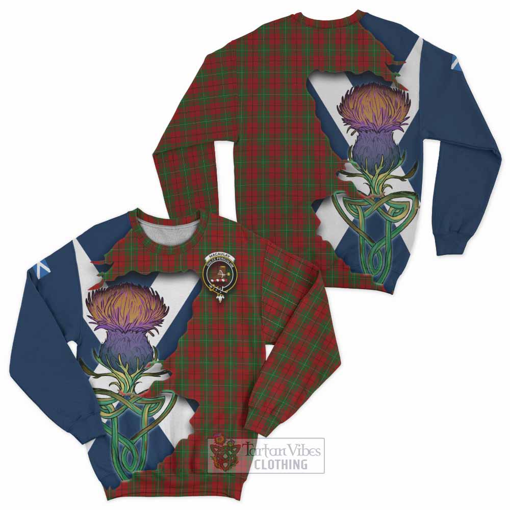 MacAulay (MacAuley) Tartan Family Crest Sweatshirt Scottish Thistle Celtic Inspired - Tartan Vibes Clothing