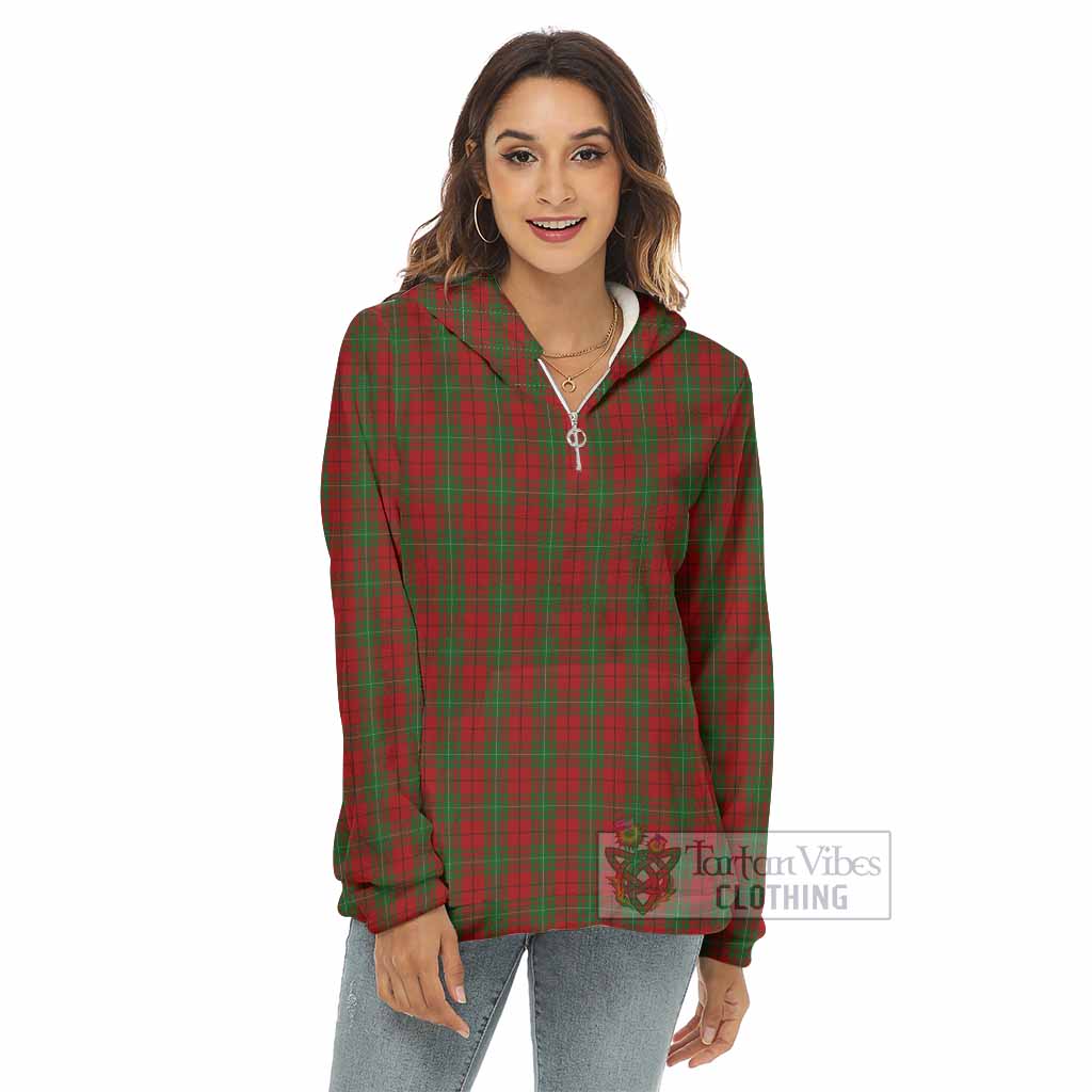 MacAulay (MacAuley) Tartan Women's Borg Fleece Hoodie with Half Zip - Tartan Vibes Clothing