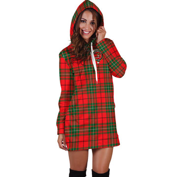 MacAulay Modern Tartan Hoodie Dress with Family Crest