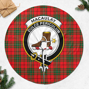 MacAulay Modern Tartan Christmas Tree Skirt with Family Crest