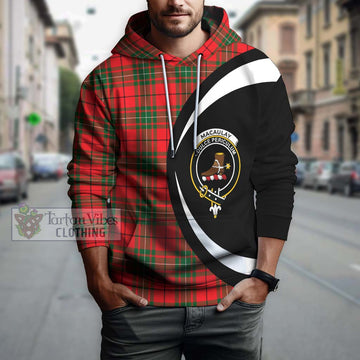 MacAulay Modern Tartan Hoodie with Family Crest Circle Style