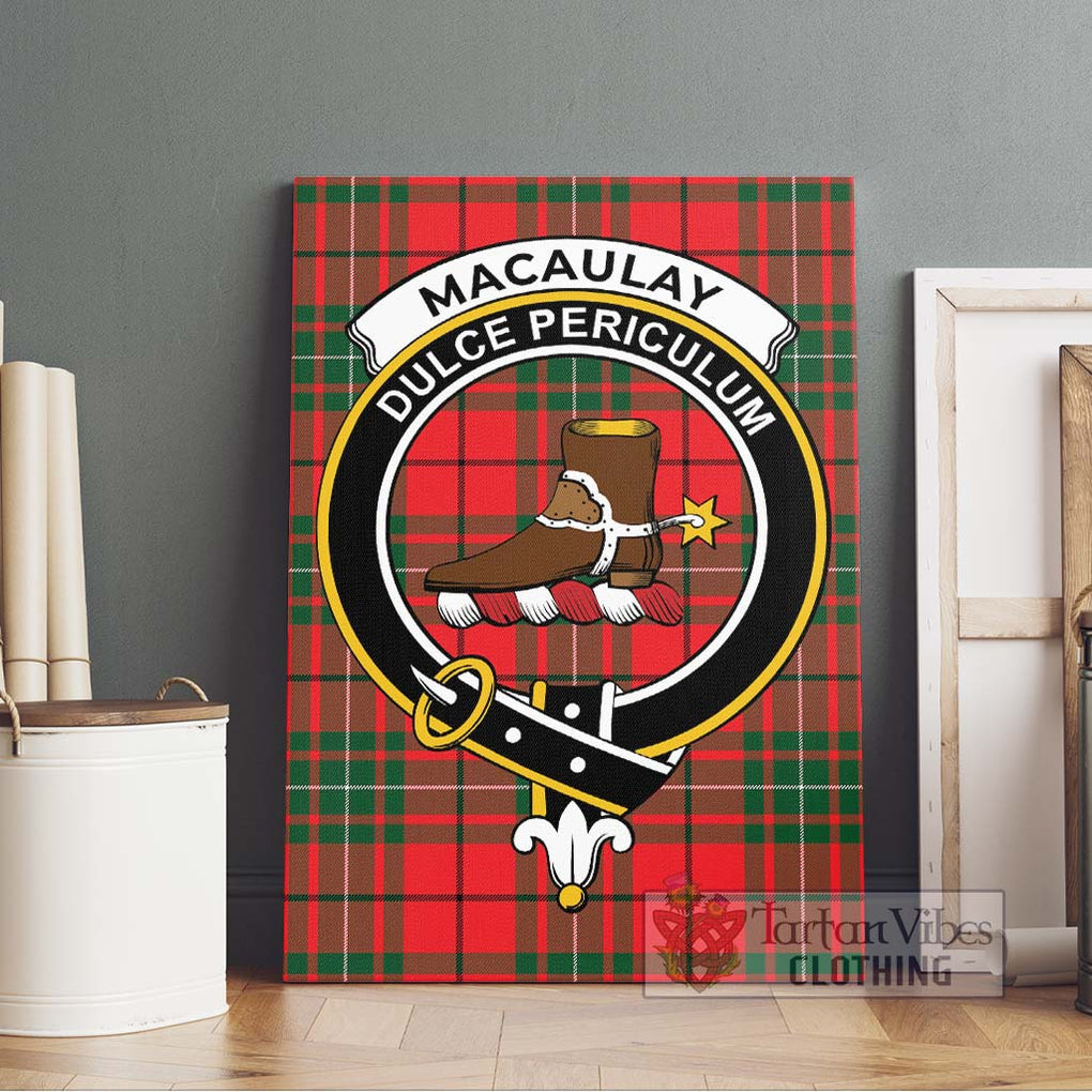 MacAulay Modern Tartan Canvas Print Wall Art with Family Crest Without Frame - Tartan Vibes Clothing