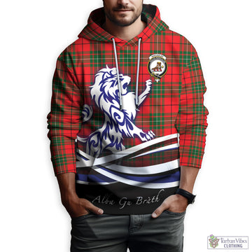 MacAulay Modern Tartan Hoodie with Alba Gu Brath Regal Lion Emblem