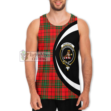 MacAulay Modern Tartan Men's Tank Top with Family Crest Circle Style