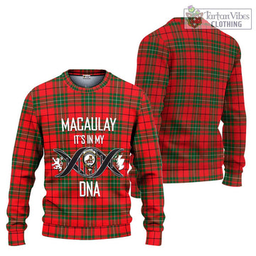 MacAulay Modern Tartan Ugly Sweater with Family Crest DNA In Me Style