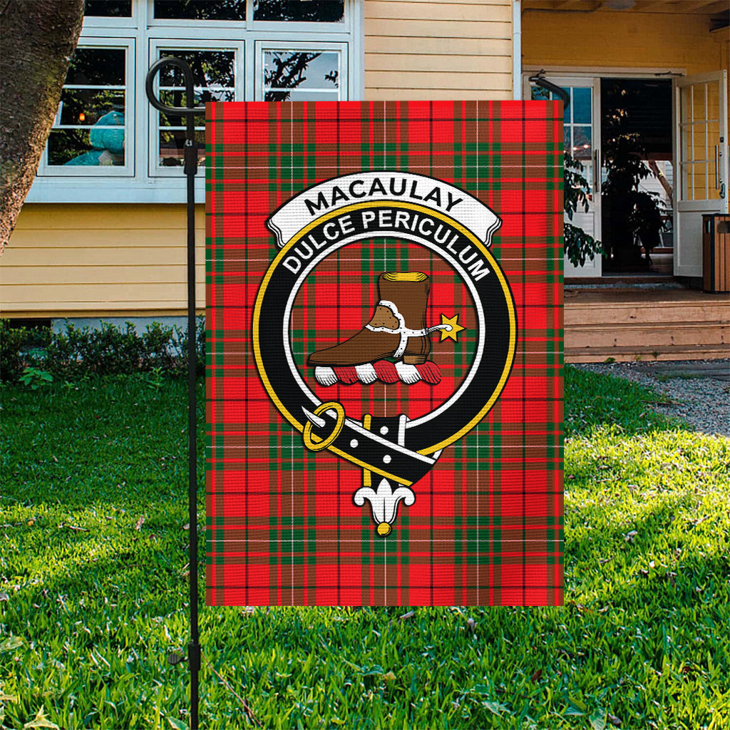 MacAulay Modern Tartan Flag with Family Crest - Tartan Vibes Clothing