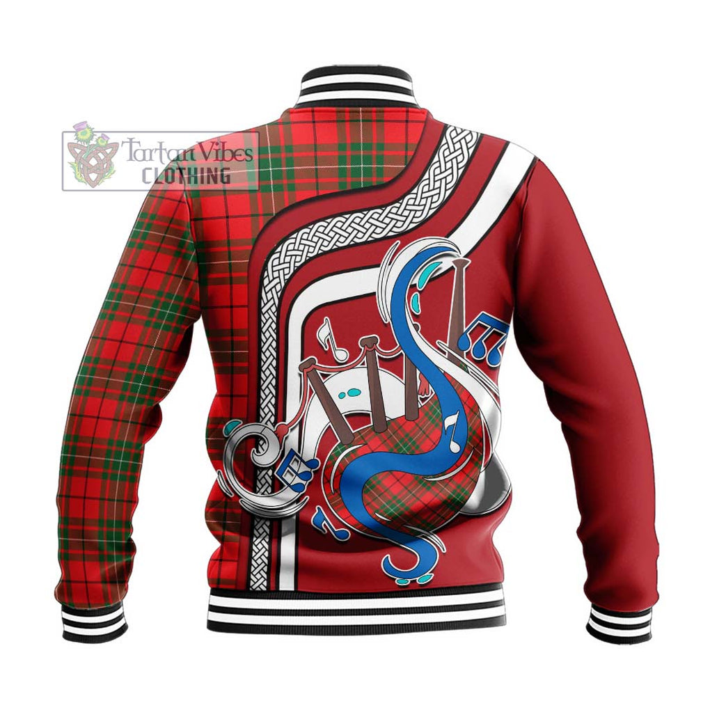 Tartan Vibes Clothing MacAulay Modern Tartan Baseball Jacket with Epic Bagpipe Style