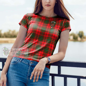 MacAulay Modern Tartan Cotton T-Shirt with Family Crest