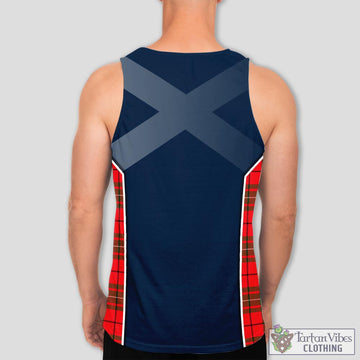 MacAulay Modern Tartan Men's Tanks Top with Family Crest and Scottish Thistle Vibes Sport Style