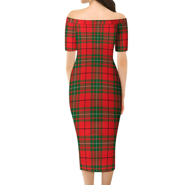 MacAulay Modern Tartan Off Shoulder Lady Dress