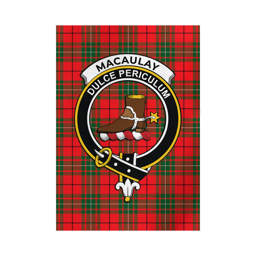 MacAulay Modern Tartan Flag with Family Crest - Tartan Vibes Clothing