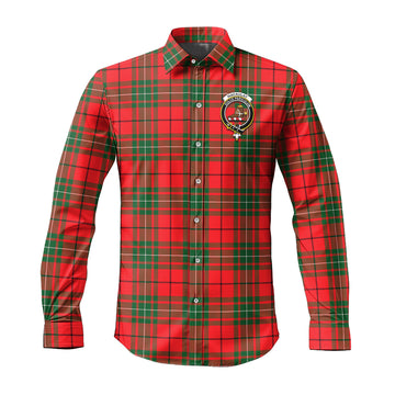 MacAulay Modern Tartan Long Sleeve Button Up Shirt with Family Crest