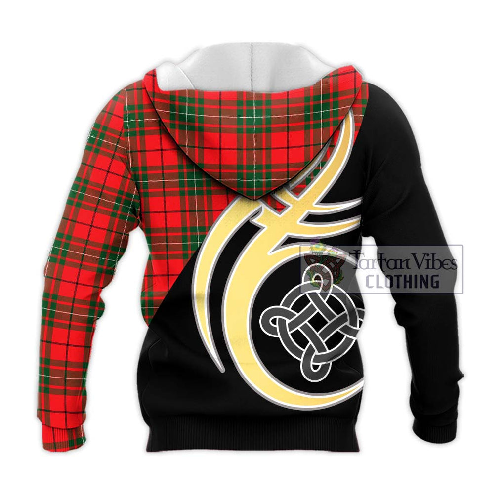 MacAulay Modern Tartan Knitted Hoodie with Family Crest and Celtic Symbol Style - Tartan Vibes Clothing