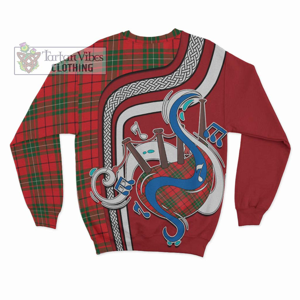 Tartan Vibes Clothing MacAulay Modern Tartan Sweatshirt with Epic Bagpipe Style