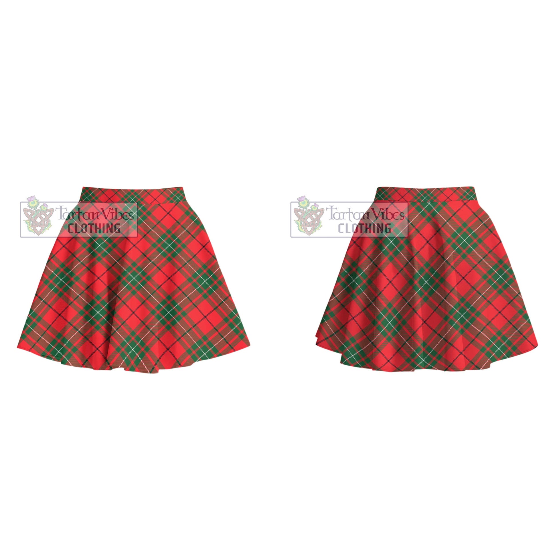 Tartan Vibes Clothing MacAulay Modern Tartan Women's Plated Mini Skirt