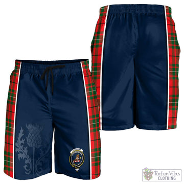 MacAulay Modern Tartan Men's Shorts with Family Crest and Scottish Thistle Vibes Sport Style