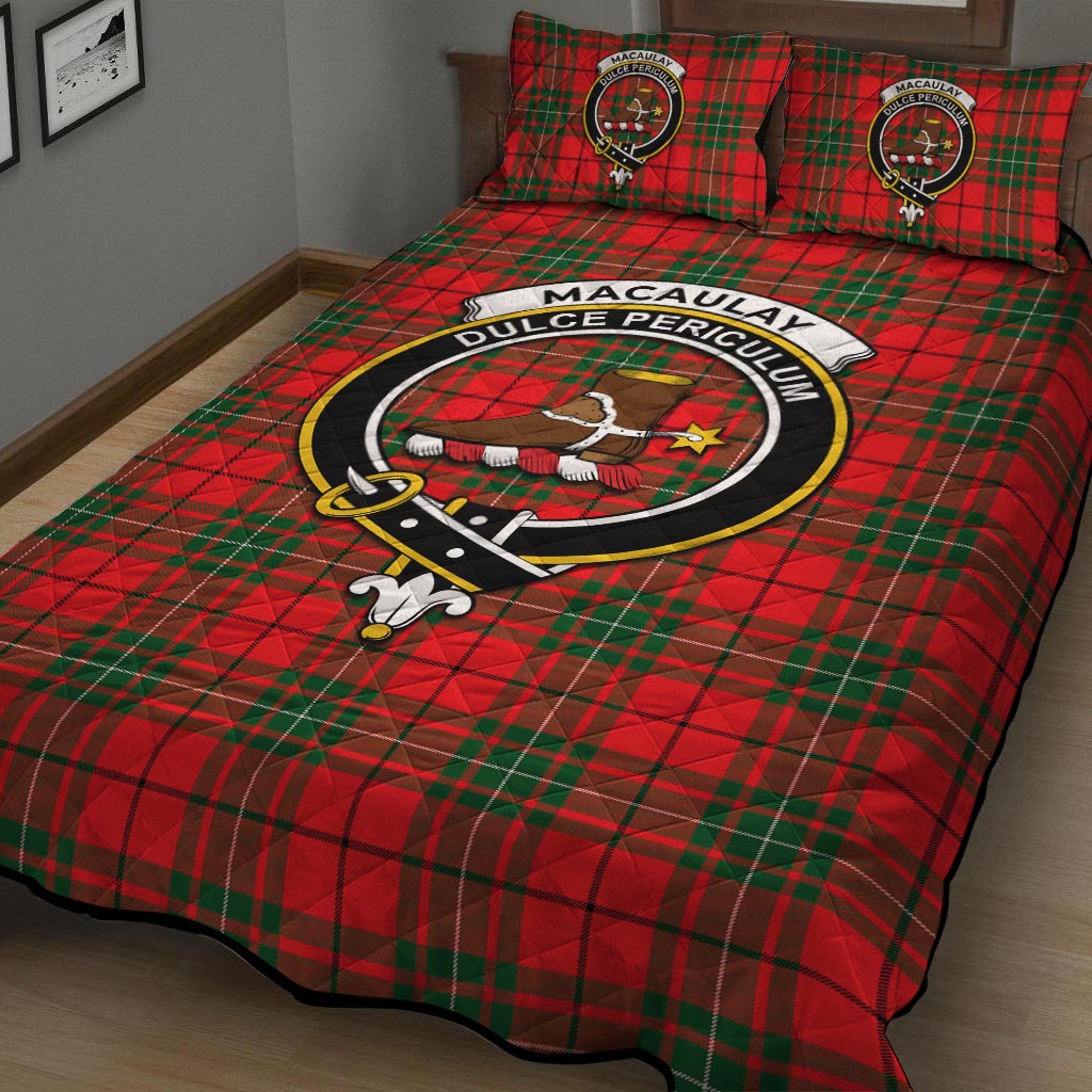 MacAulay Modern Tartan Quilt Bed Set with Family Crest - Tartan Vibes Clothing